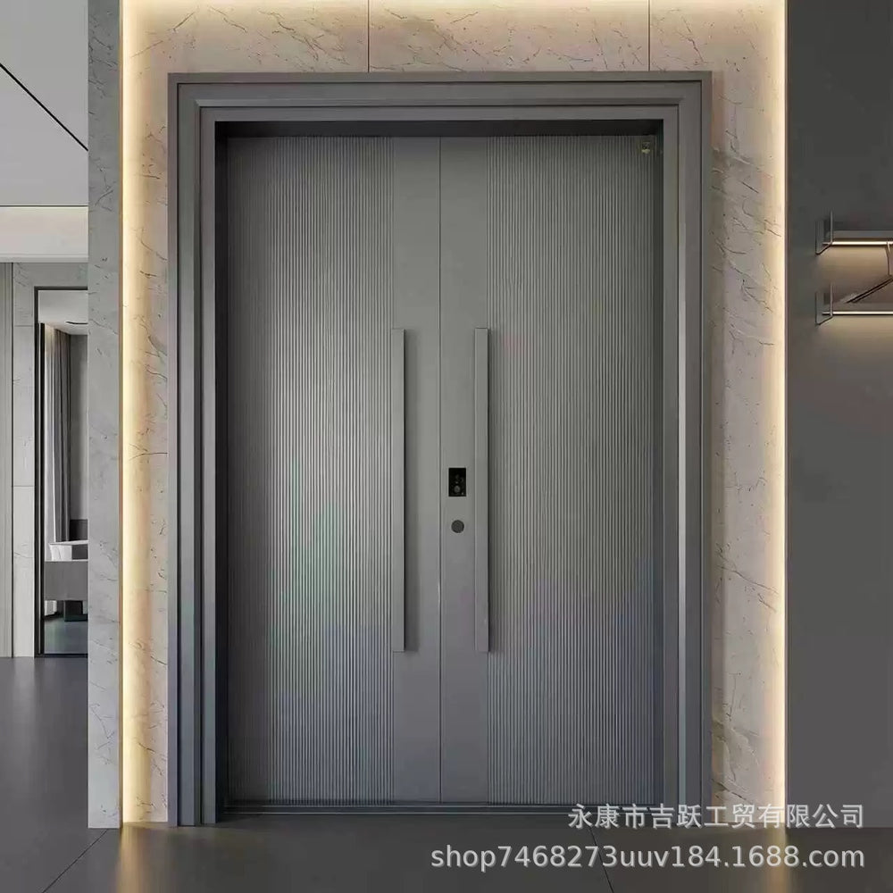 Cast aluminum door, entrance door, anti-theft door, finely carved cast aluminum door, double door, sub-door, class a entrance door, anti-theft door