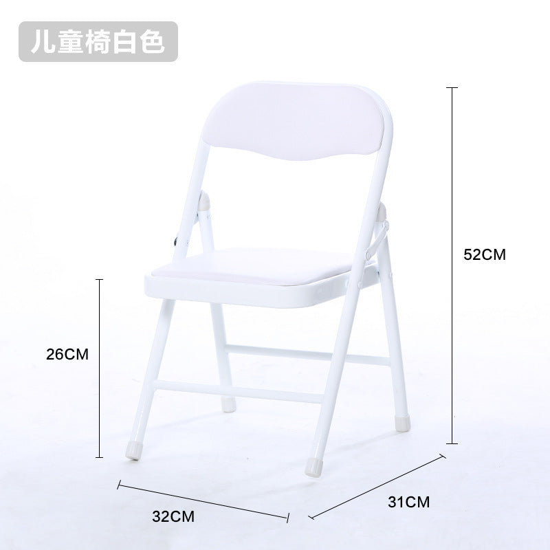 Children's small folding chair Solomon folding stool Children's back chair Kindergarten seat Metal portable chair
