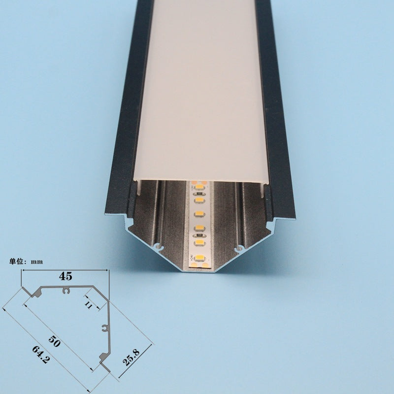 Luminous top corner line light, plaster line light with ceiling-free living room ceiling LED lighting, luminous corner line light