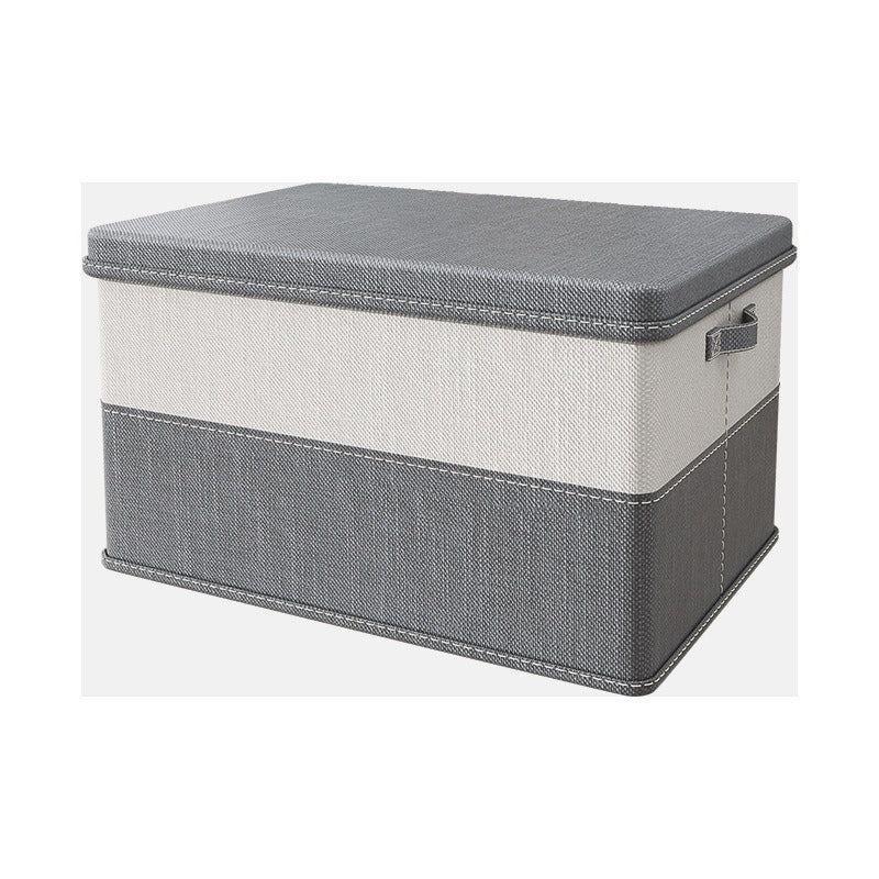 Color matching cotton and linen storage box Large household cotton and linen foldable clothes pants storage box Two-color quilt sorting box