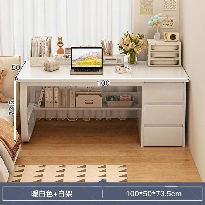 Computer desk desktop bedroom home desk student study drawer writing rental house casual office desk
