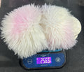 Cotton slippers for women, autumn and winter confinement, indoor home, fleece-linedheattech flip-flops, open long hair, thick sole fur shoes