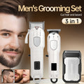 three-in-one multifunctional hairdressing device lcd digital display oil head trimmer for home hairdressing engraving sub-mother machine suit