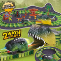 amazon hot-selling dinosaur track car kids' assembly toy, versatile roller coaster electric train wholesale