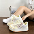 Niche style cranberry bread shoes female students white shoes2026 spring autumnew arrivaleasiest for matchcasual sports shoes