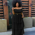 cross-border yellow chiffon one-shoulder backless bodycon beach vacation pleated maxi dress