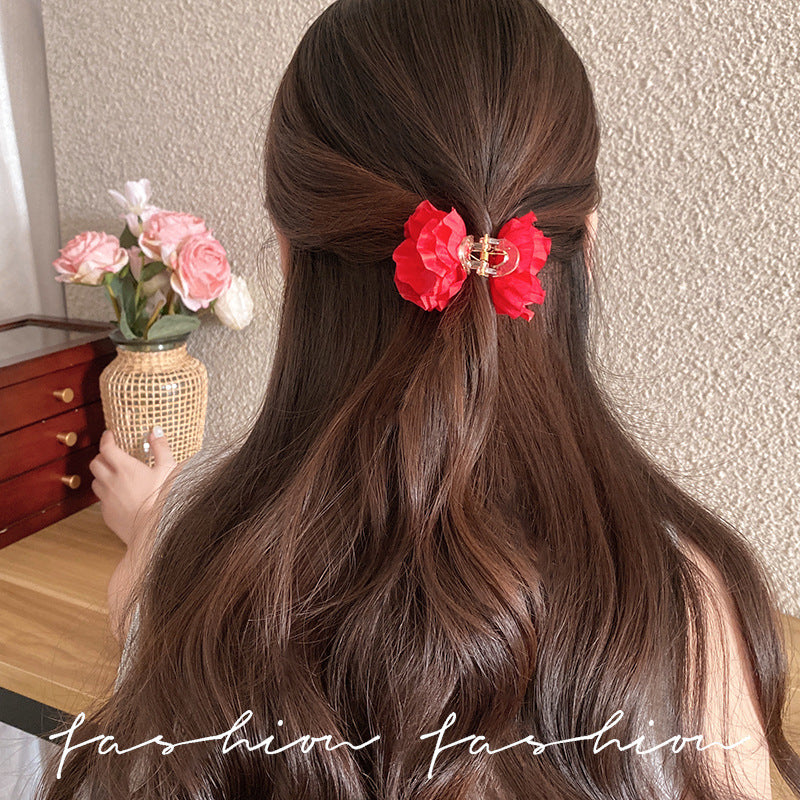 Forest style flower hairpin for women's back of head half-tied hair clip elegantclassy headwear medium shark clip hair accessories