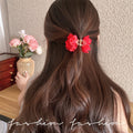 Forest style flower hairpin for women's back of head half-tied hair clip elegantclassy headwear medium shark clip hair accessories