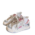 Niche platform white sneakers for women, 2026 new spring/autumn collection, versatile chic student shoes, canvas casual lightweight skate shoes