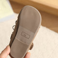Vancahao  spring new arrivalkidsfashion double bowsgirlretro birkenstock shoes soft bottom casualflats