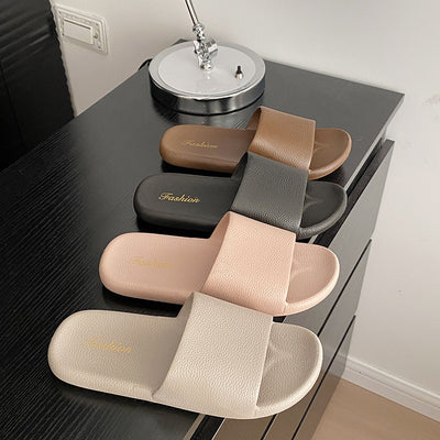 2024 new home indoor slippers for men and women, summer indoor couple beach sandals, flat bottom slides for outdoor wear