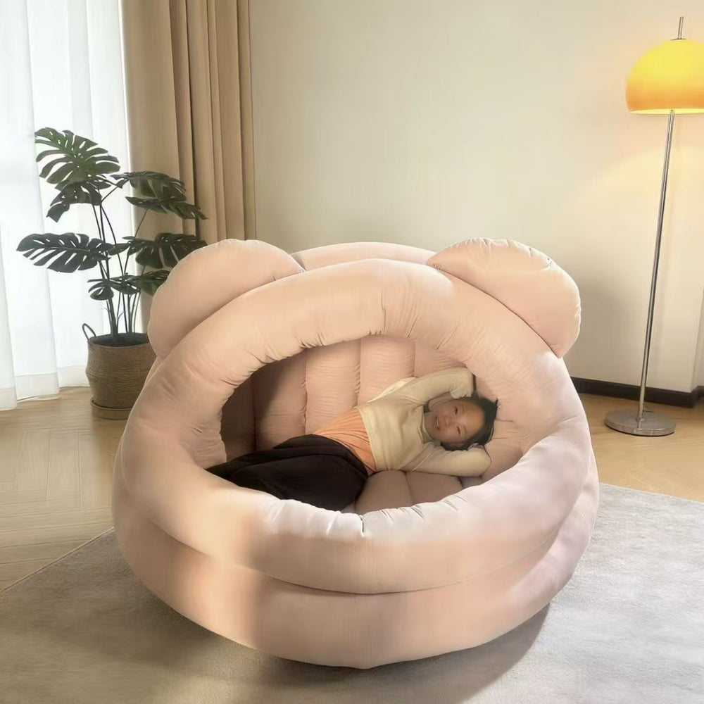 Giant human-sized dog bed lounger - reclining, sleepable, living room floor tatami cushion, cartoon kids' snuggle bed