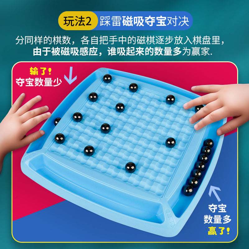 Magnetic battle chess: brain-boosting, parent-child interactive magnetic effect chess - educational tabletop game for kids
