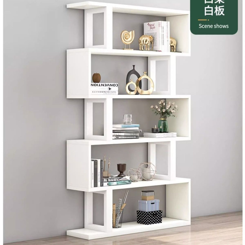 Bookshelf storage rack floor-standing iron art living room partition storage display shelf modern casual file multi-layer storage cabinet