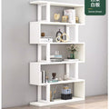 Bookshelf storage rack floor-standing iron art living room partition storage display shelf modern casual file multi-layer storage cabinet