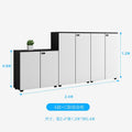 Saint-li filing cabinet - low profile, modern minimalist office storage cabinet for documents and records. features a lockable, combination-code security cabinet for confidential materials