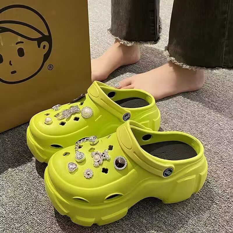 "eva clogs for women - 2024 new summer collection: chunky platform, height-boosting, trendy beach sandals"