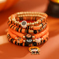 Halloween pumpkin bracelet wholesale fashion cross-border pendant cute cartoon funny niche atmosphere party accessories