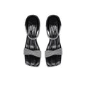 Square toe high heel slippers women's 2026 summer new fashion outwear rhinestone thick heel with skirt fairy sandals