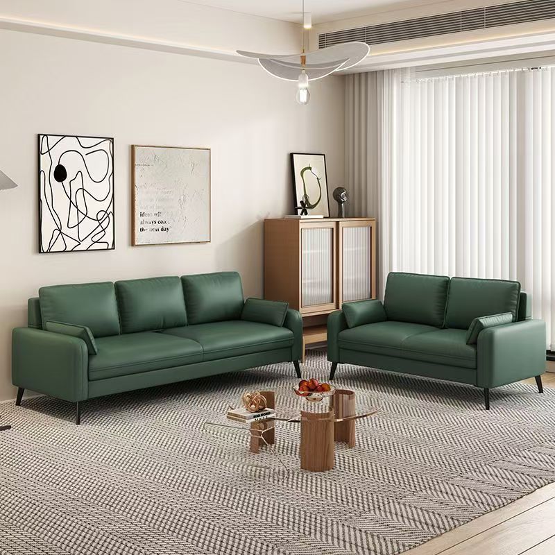 Scandinaviancasual no-wash technical cloth sofa small apartment rental apartment living room simple sofa straight row cat claw leather