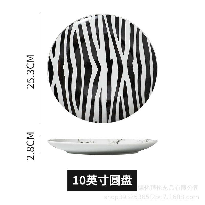 European-style popular creative ceramic dessert plate, three-layer skewer plate, snack plate, pastry plate, afternoon tea special flat plate
