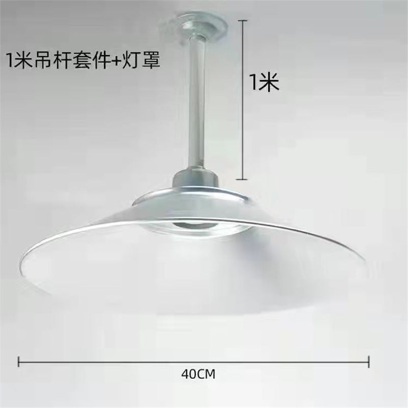 Industrial led pendant light for factories, warehouses, and workshops - suitable for dance studios, workshops, factories, and warehouses - includes lampshade, wall sconce, and housing