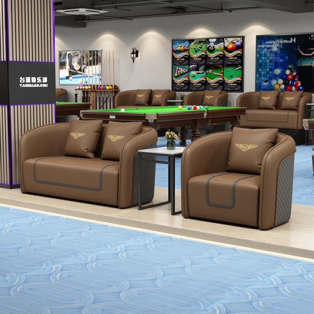 Billiard room rest area viewing chair, table tennis hall special viewing sofa, classy billiard club casual viewing sofa
