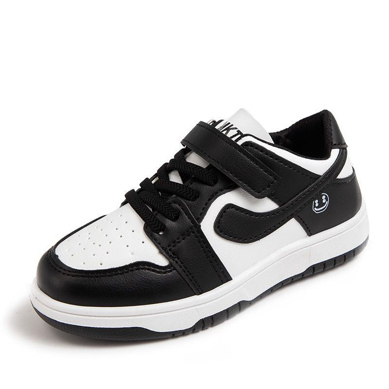 Boys' shoes spring 2025 new girls' sports shoes medium and large children's board shoes low-top aj children's breathable casual shoes