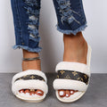 Women's winter slippers - outdoor wear, couple's fuzzy cotton slippers, 2024 new leather one-strap plush slippers, indoor/outdoor slippers