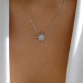 Wholesale sun god necklace - cross-border gold radiance diamond pendant sun short choker sweater chain - direct from manufacturer