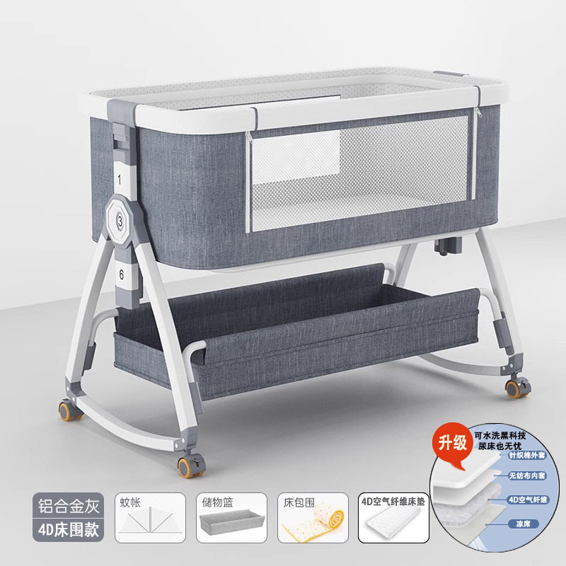 Baby crib - portable, foldable, multi-functional bassinet - newborn & toddler convertible bed