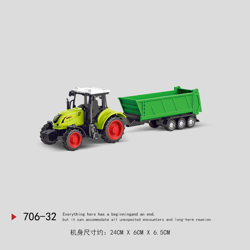 Kidsartificial inertia farmer truck tractor model detachable engineering vehicle farm series toys cross-border wholesale