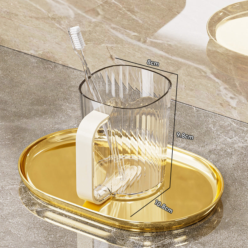 Classy accessible luxury student tooth cup for home plastic toothbrush cup couple wash cup toothbrush cup mouthwash cup