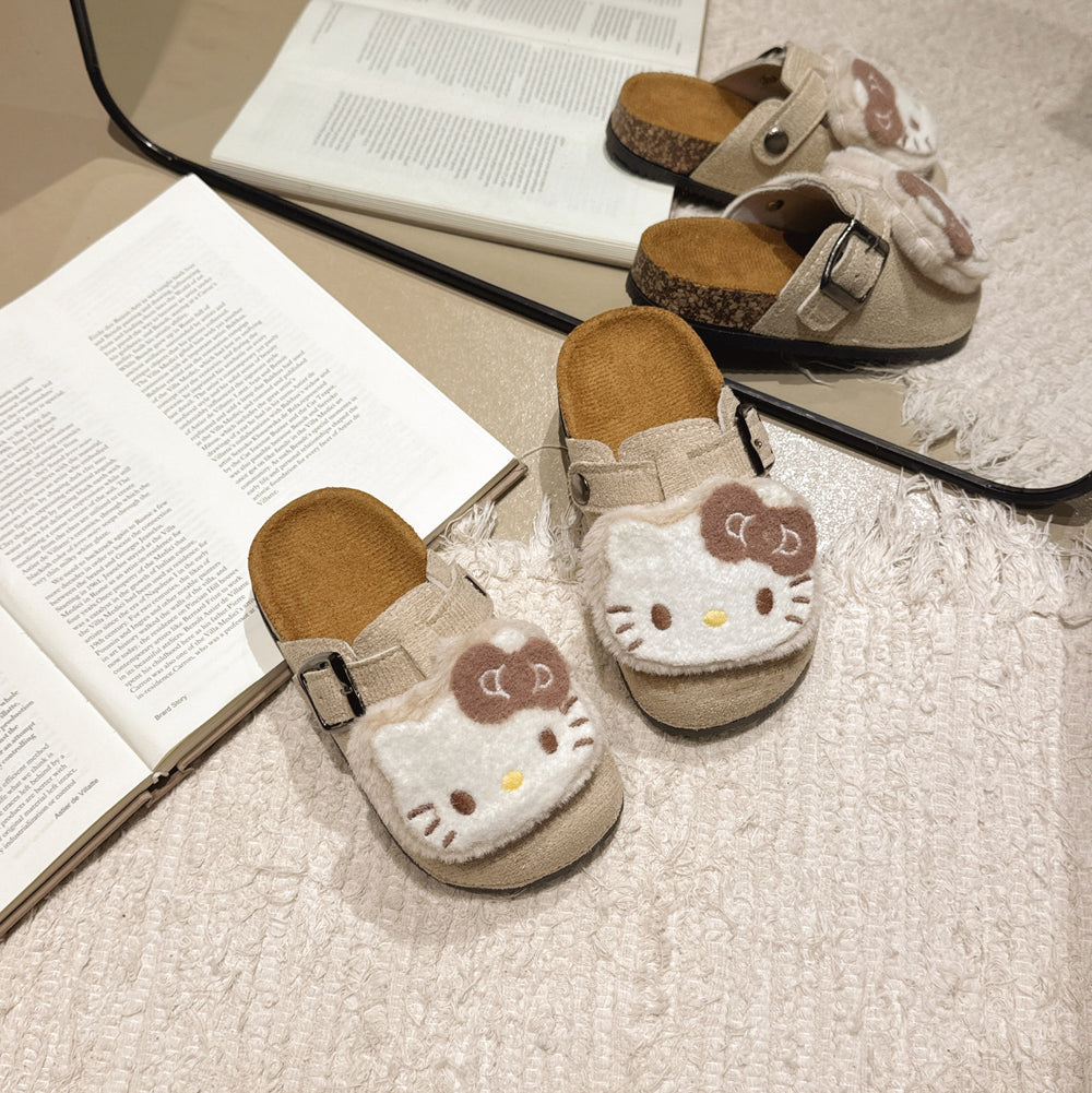 Girls' princess half-slippers, new spring 2025 collection, kids' birkenstock-style soft sole closed-toe slip-ons