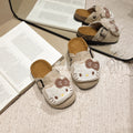 Girls' princess half-slippers, new spring 2025 collection, kids' birkenstock-style soft sole closed-toe slip-ons