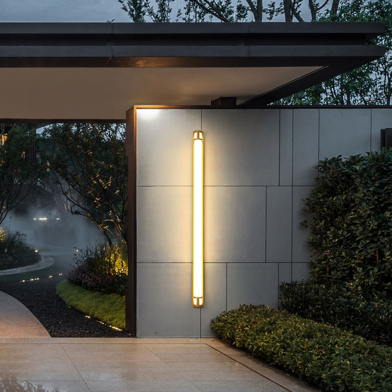 Outdoor linear wall light waterproof led minimalist villa gate pillar courtyard lamp modern minimalist luxury ultra-bright entrance light