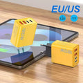 120w dual pd + dual usb charger, compatible with huawei, android, and apple phones - usb multi-port fast charging adapter