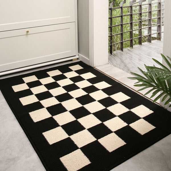 Home door floor mat, simple lattice can be cut, foot mat, home door porch carpet, non-slip water-absorbing door mat