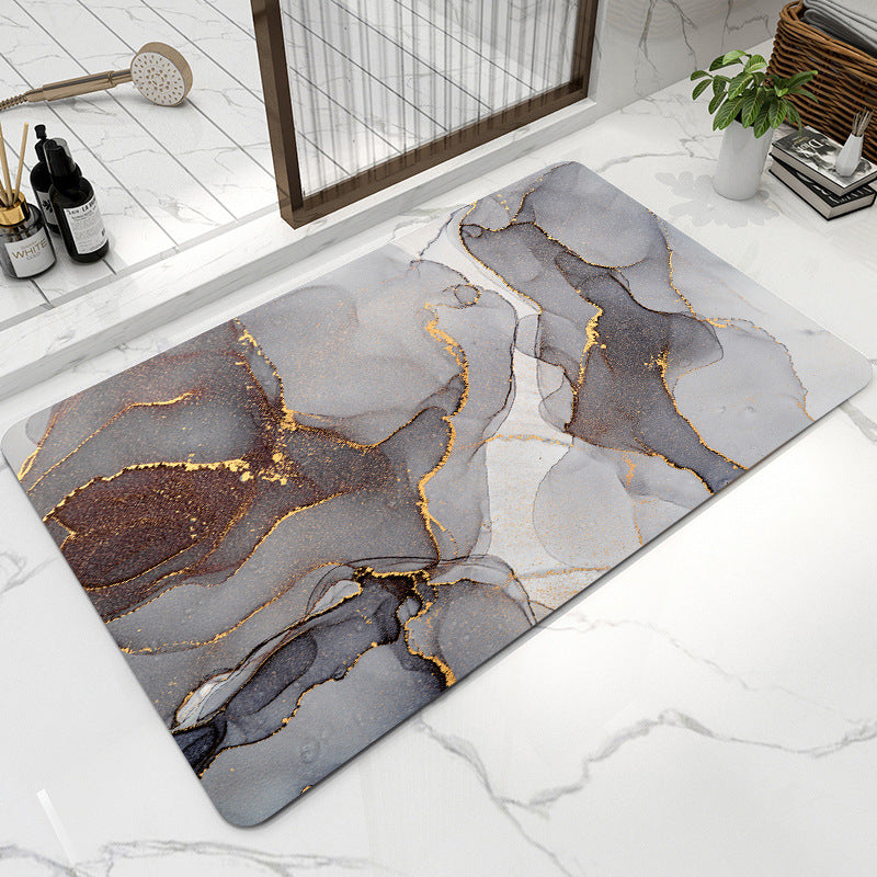 Soft diatom mud bathroom absorbent floor mat non-slip quick-drying foot mat toilet toilet door mat toilet carpet