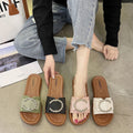 Women's slippers summer 2024 new water brick thick sole soft sole indoor outdoor fashion casual beach flip flops