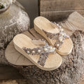 Wedge heel chanel-inspired pearl slippers - women's summer outdoor wear, 2024 new thick-soled platform sandals with heel