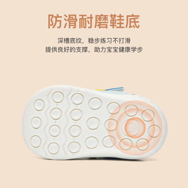 Toddler shoes for baby boys 0-1-3 years old, autumn/winter infant and toddler shoes for baby girls, soft sole functional fleece-lined thickened cotton shoes