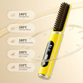 Wireless mini rechargeable hair straightening comb usb model cross-border negative ion portable hair straightening cold air curling comb does not hurt hair