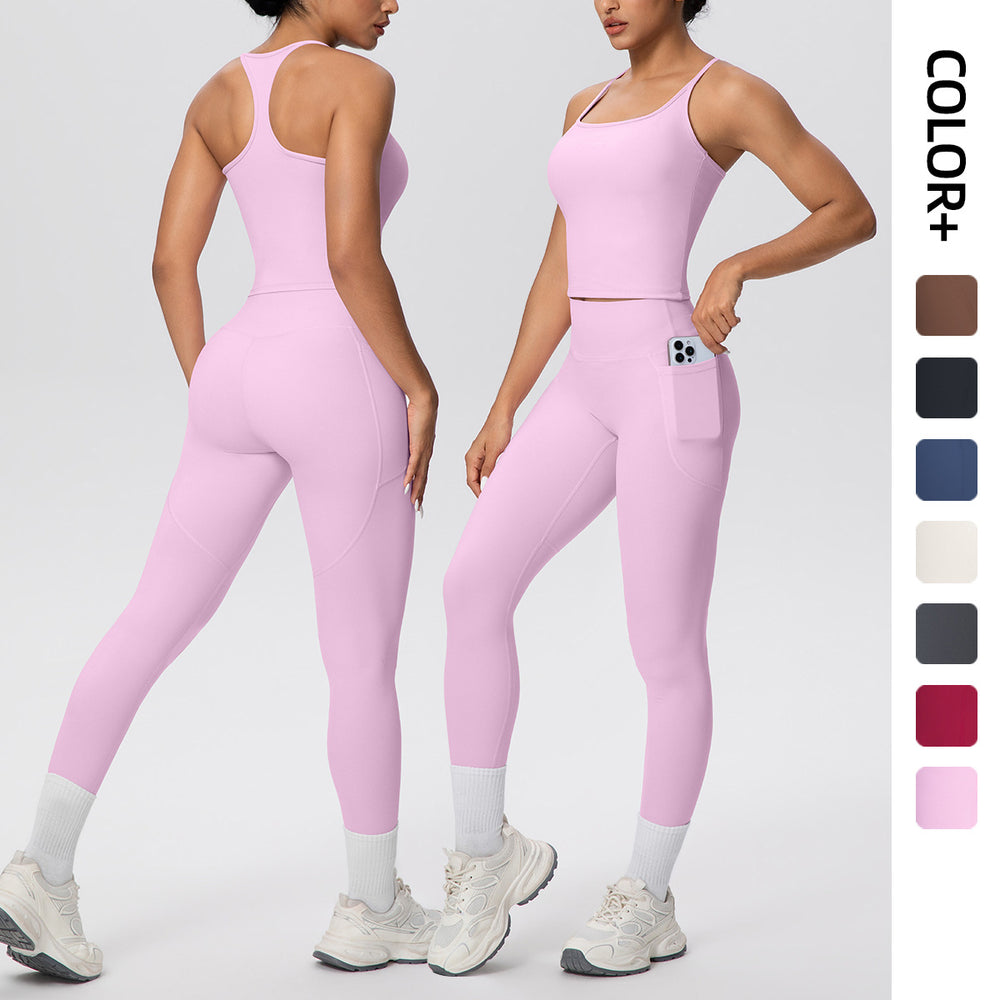 new arrival quick-drying beautiful back yoga clothes cloud-like silm hip-lifting sports suit outdoor casual running fitness clothes