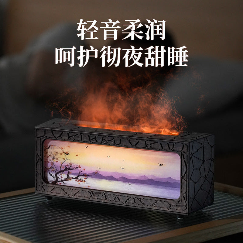 new arrival artificial fireplace aromatherapy machine desktop for home remote control humidifier colorful atmosphere light aromatherapy machine wholesale