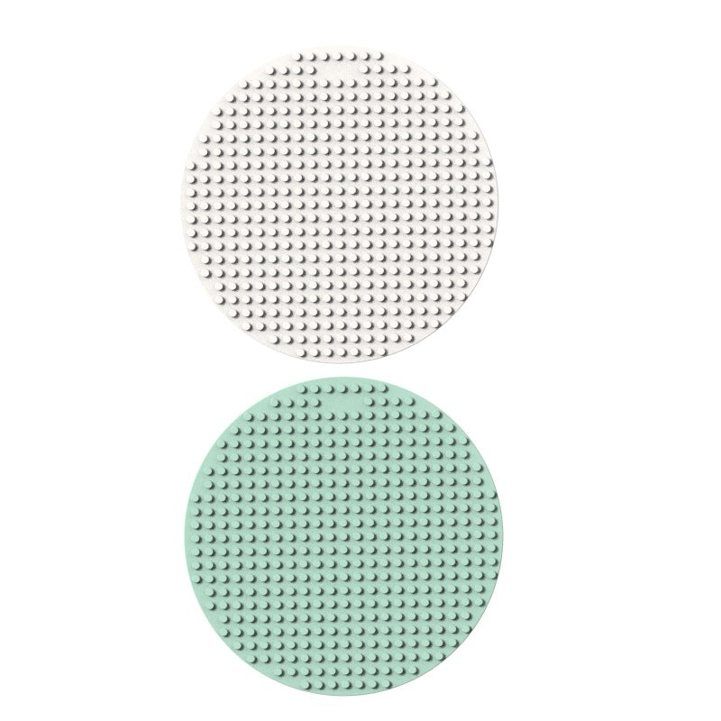 double-sided food-grade silicone building block folding mat baby educational toy silicon building block mat