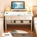 Corner desk bookshelf combo - all-in-one home study desk with drawers for students, high schoolers, and computer use