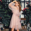 Elegant evening gown - 2025 spring new collection - socialite banquet & annual meeting dress - champagne color, chanel-inspired long sleeve dress