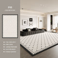 Carpet living room french style black and white grids waterproof anti-fouling sofa cushion no-wash wipeable stain-resistant bedroom bedside blanket