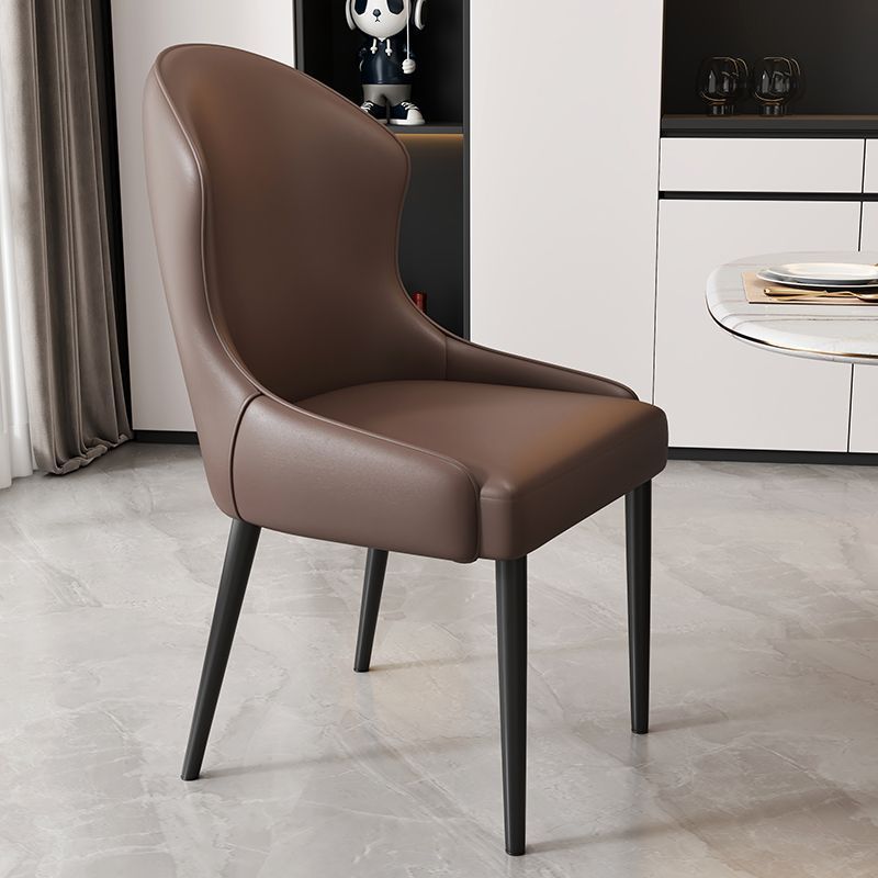 Dining chair - modern minimalist home restaurant chair, comfortable backrest, iron art dining table chair, nordic light luxury hotel chair